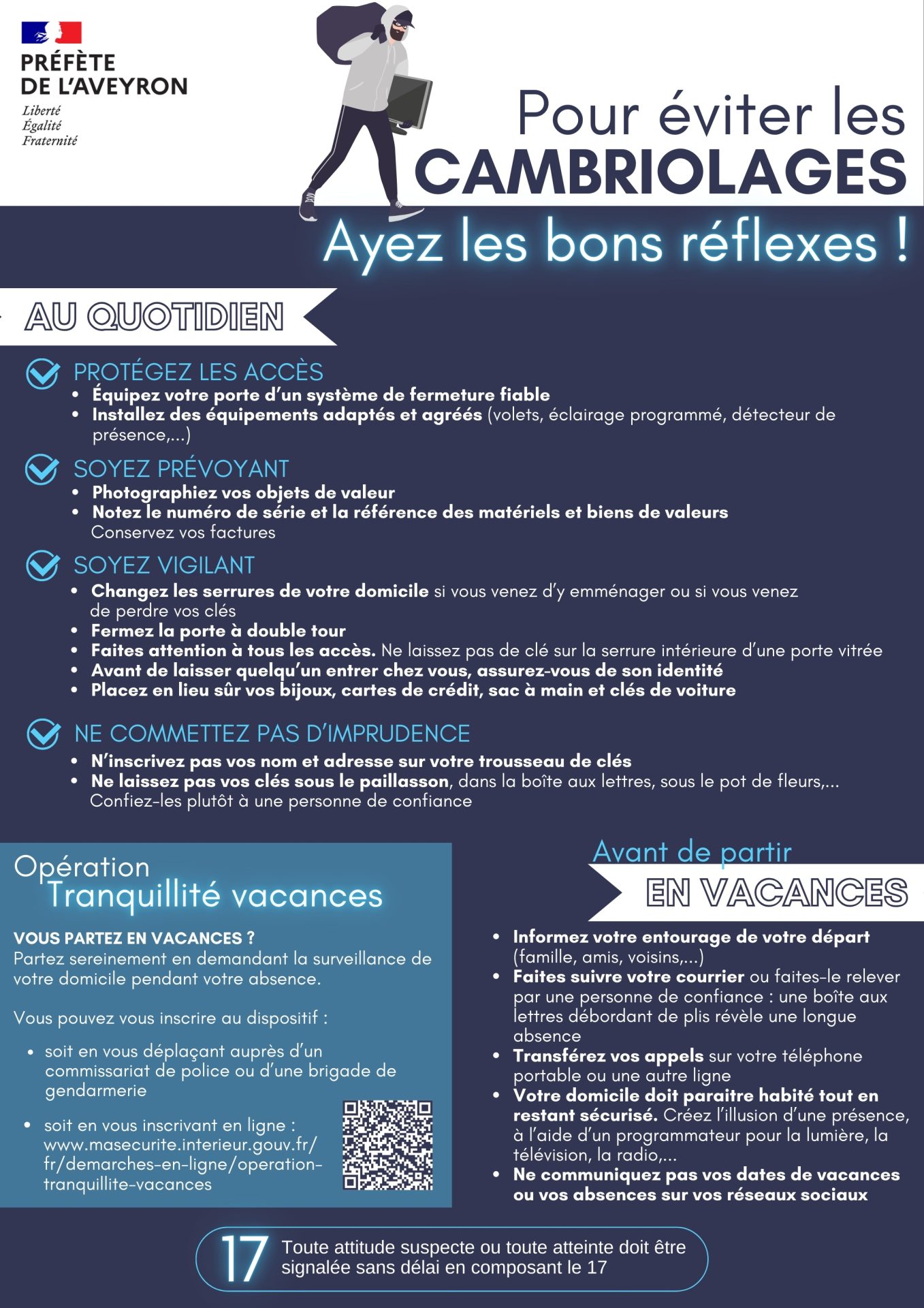 Lire la suite à propos de l’article Pour éviter les cambriolages