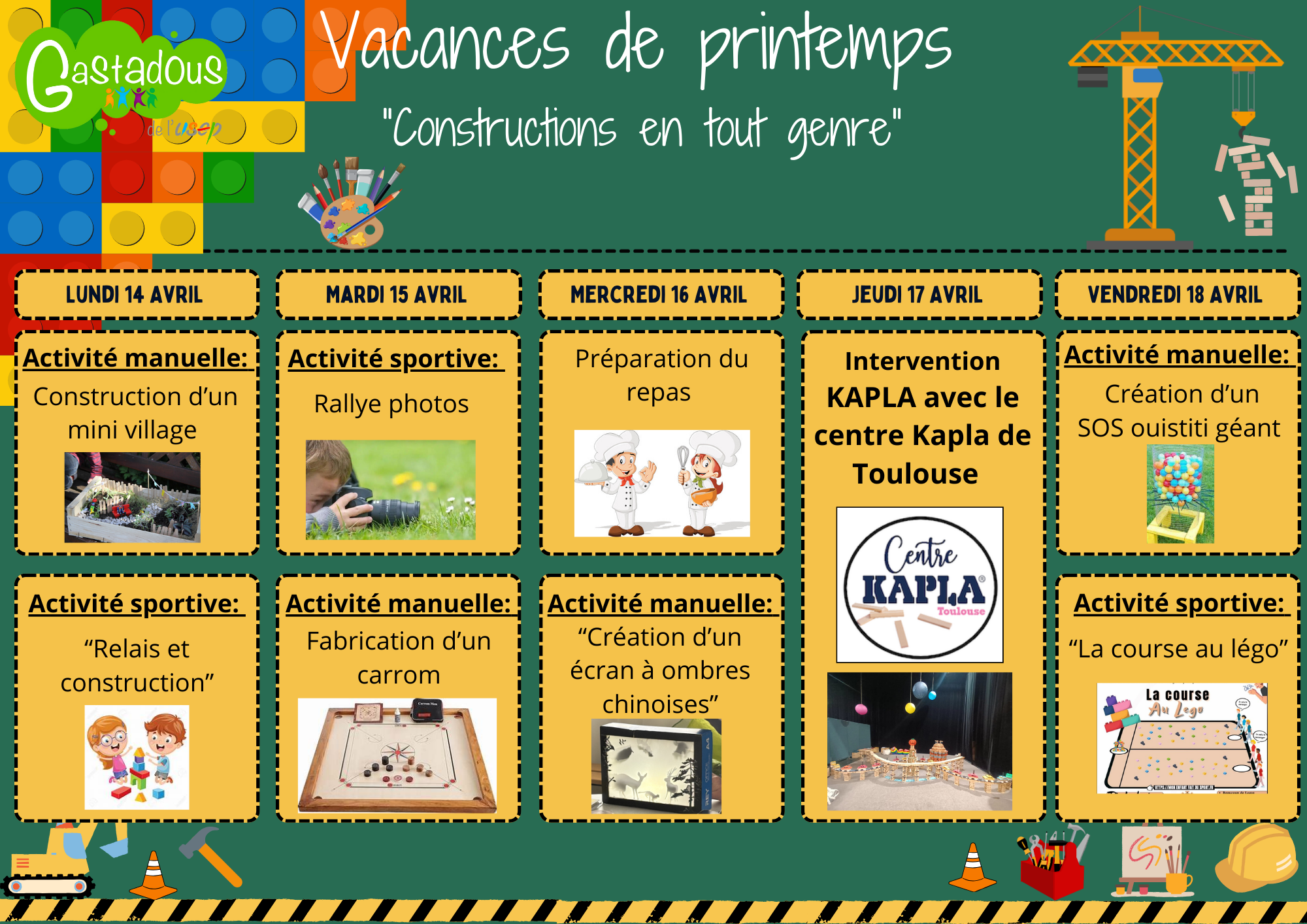 Lire la suite à propos de l’article Programme printemps des Gastadous