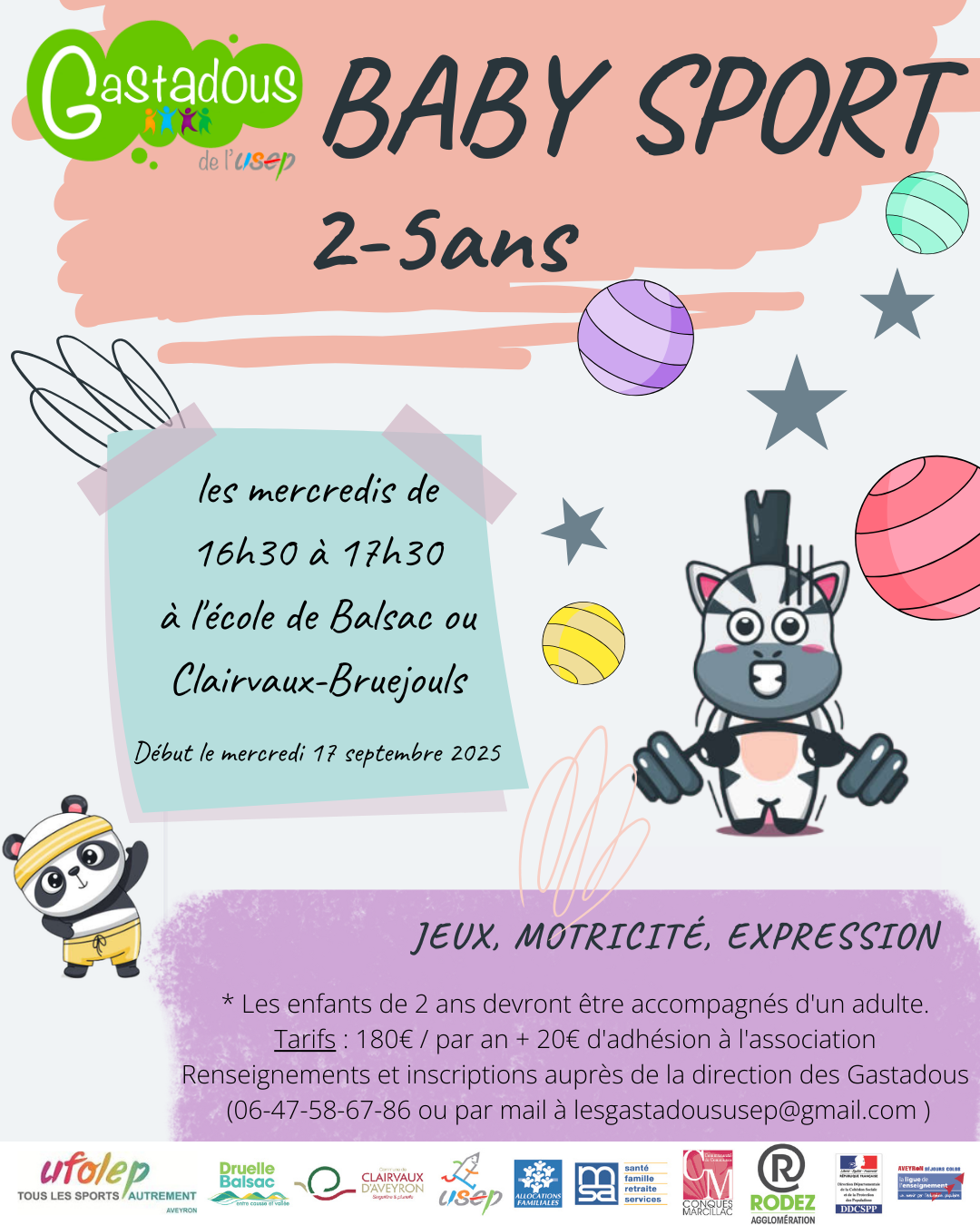 Lire la suite à propos de l’article BABY SPORT 2 à 5 ans Les gastadous