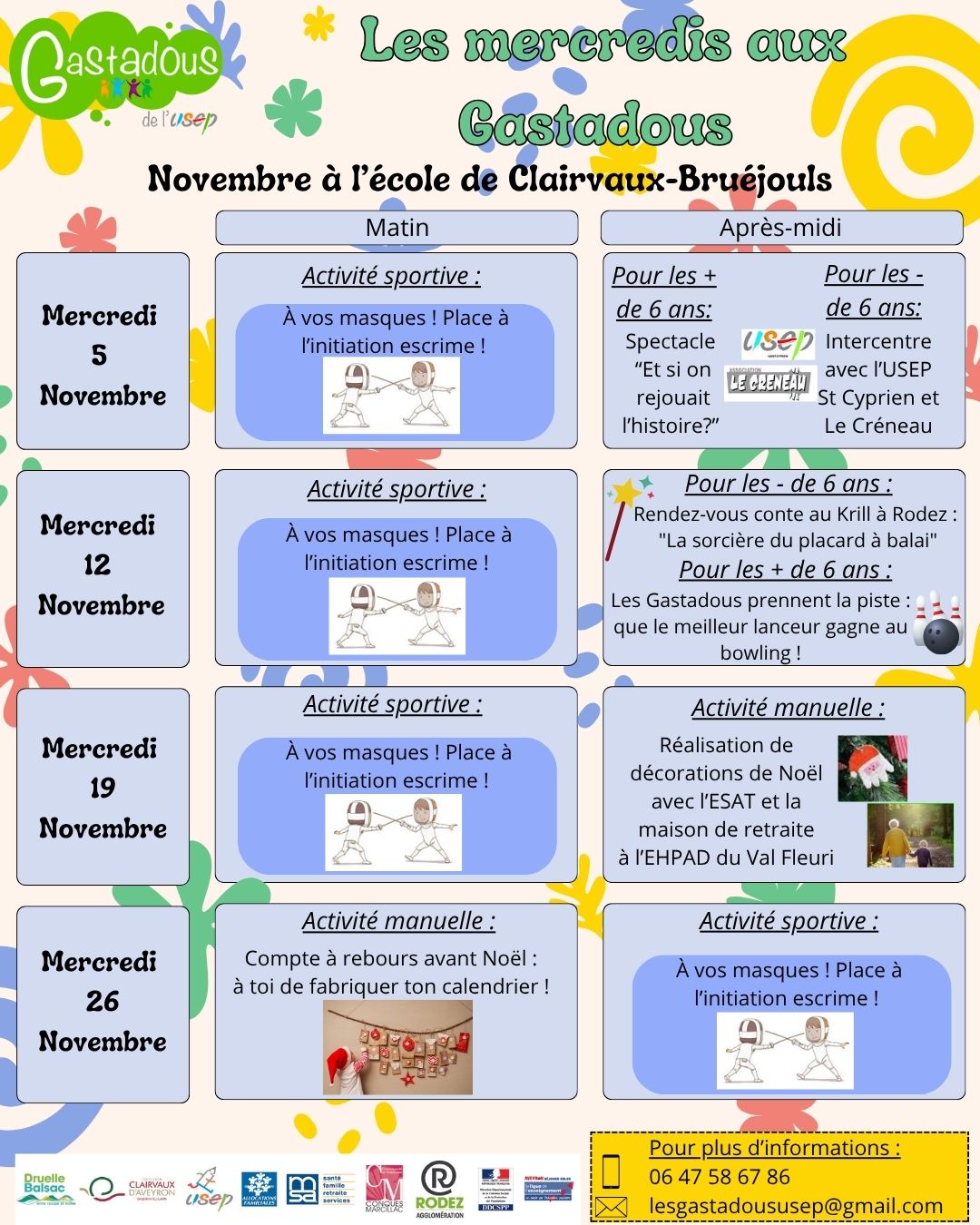 Lire la suite à propos de l’article Les mercredis aux Gastadous